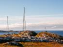 The Battle Harbour Marconi Towers on Labrador’s rugged coast. [Photo courtesy of Battle Harbour Historic Trust]